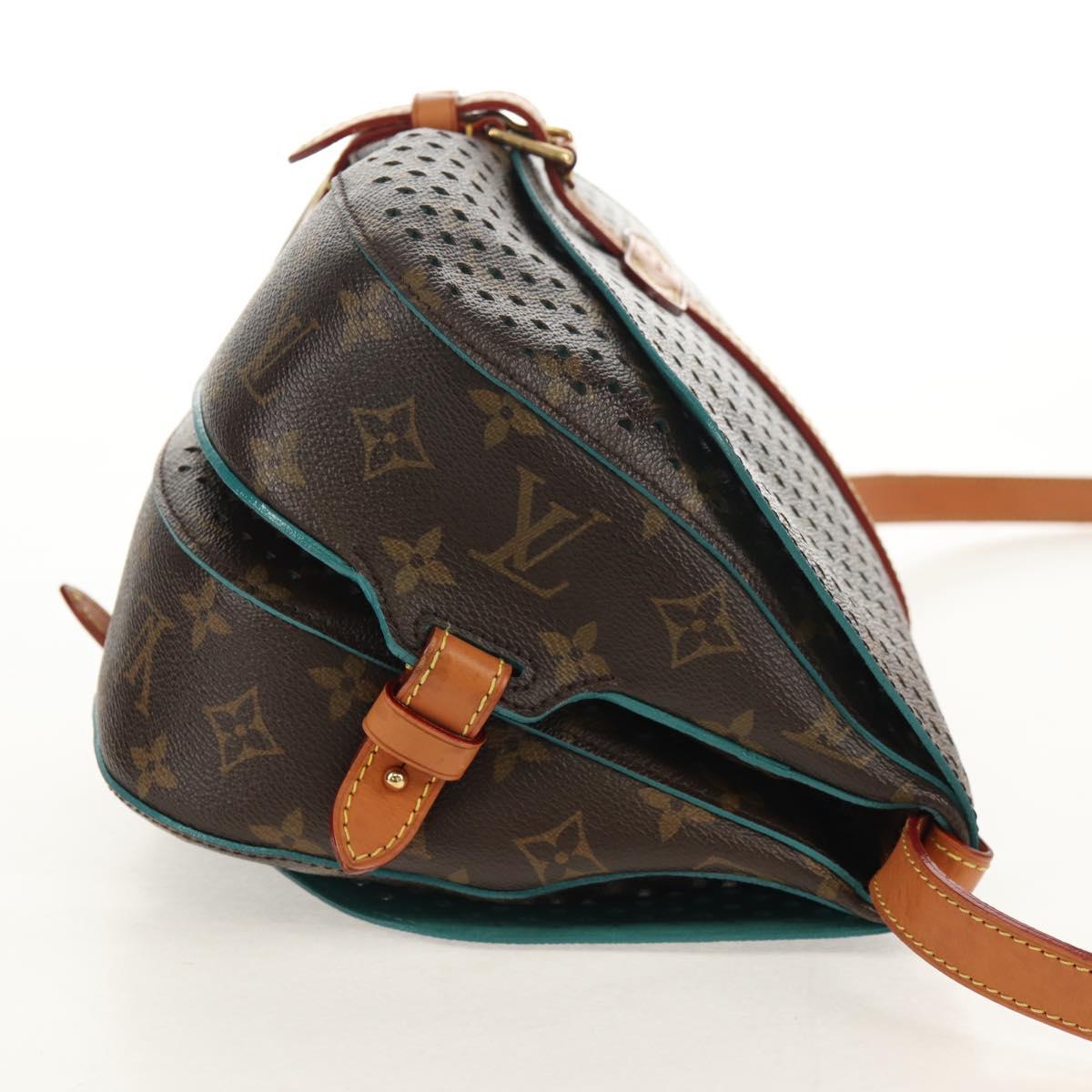 LOUIS VUITTON Monogram Perfo Saumur 30 Shoulder Bag M93998 LV Auth 152313V