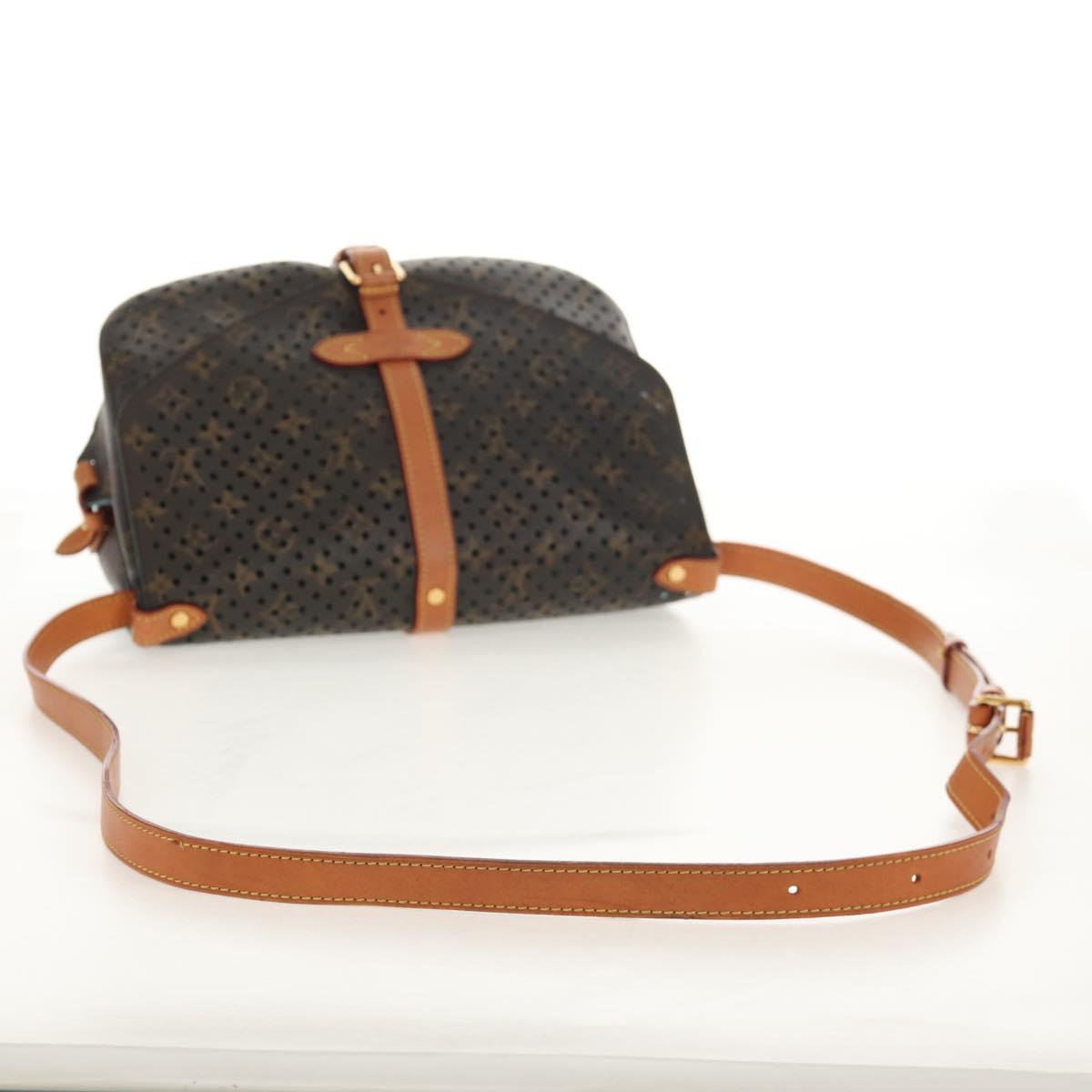 LOUIS VUITTON Monogram Perfo Saumur 30 Shoulder Bag M93998 LV Auth 152313V