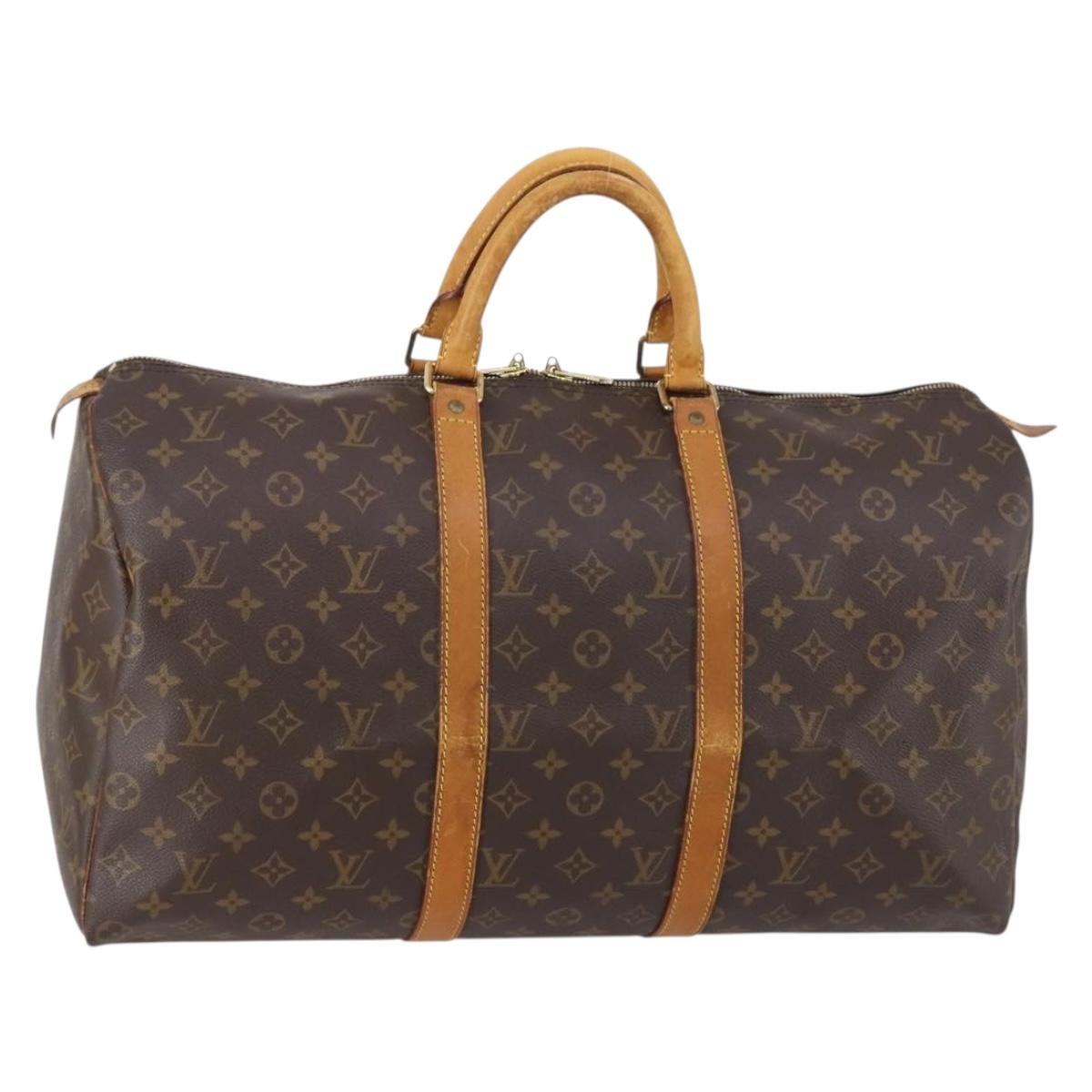 LOUIS VUITTON Monogram Keepall 50 Boston Bag M41426 LV Auth 152322