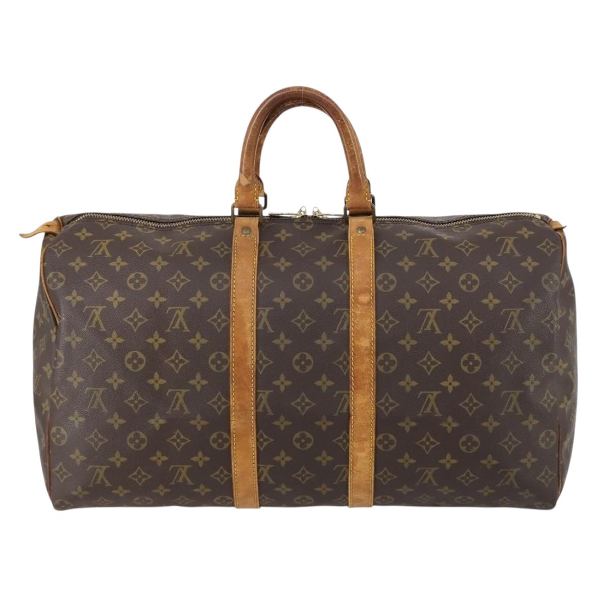 LOUIS VUITTON Monogram Keepall 50 Boston Bag M41426 LV Auth 152323