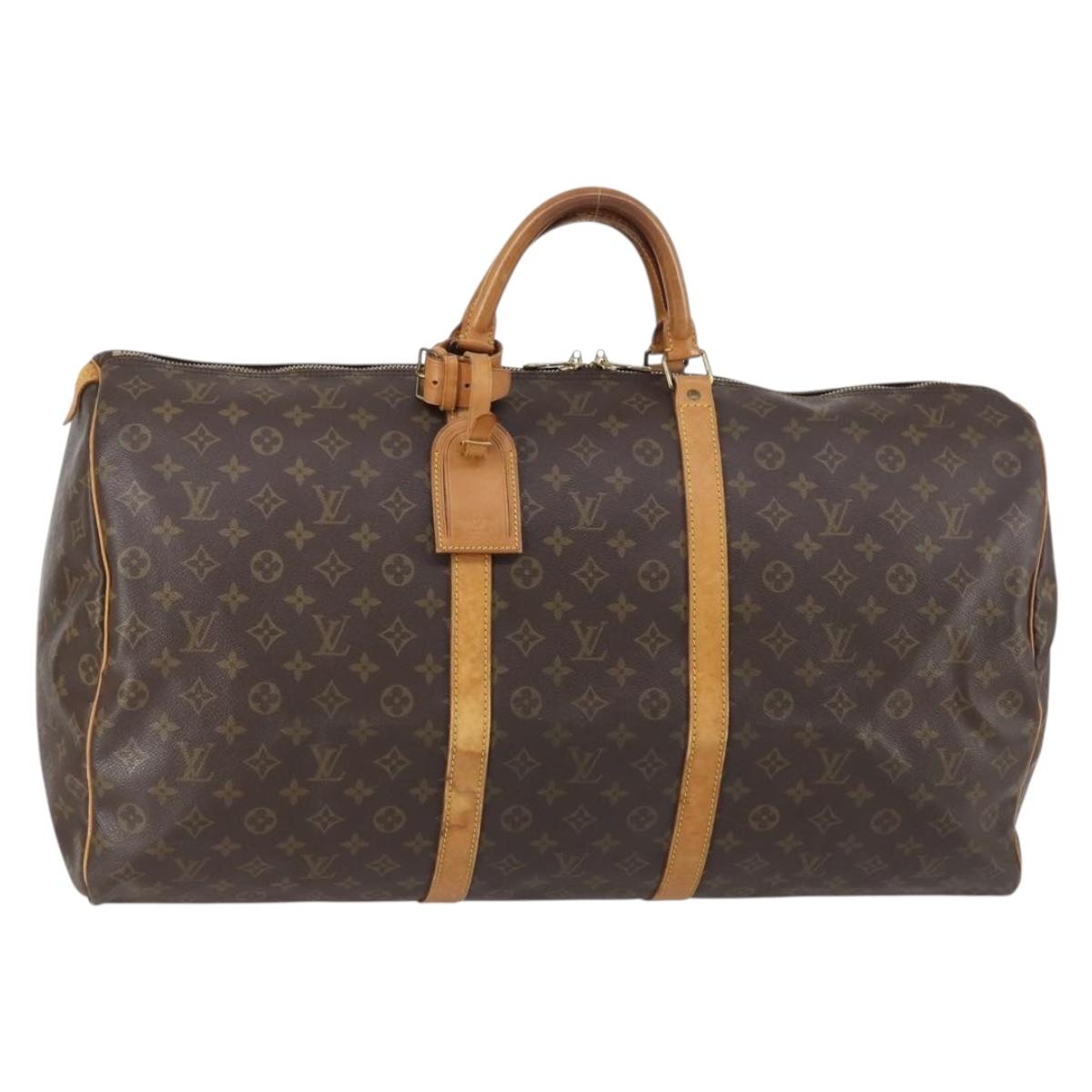 LOUIS VUITTON Monogram Keepall 60 Boston Bag M41422 LV Auth 152325