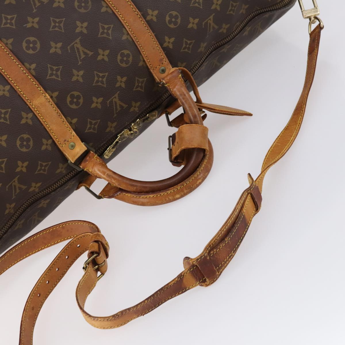 LOUIS VUITTON Monogram Keepall Bandouliere 60 Boston Bag M41412 LV Auth 152327