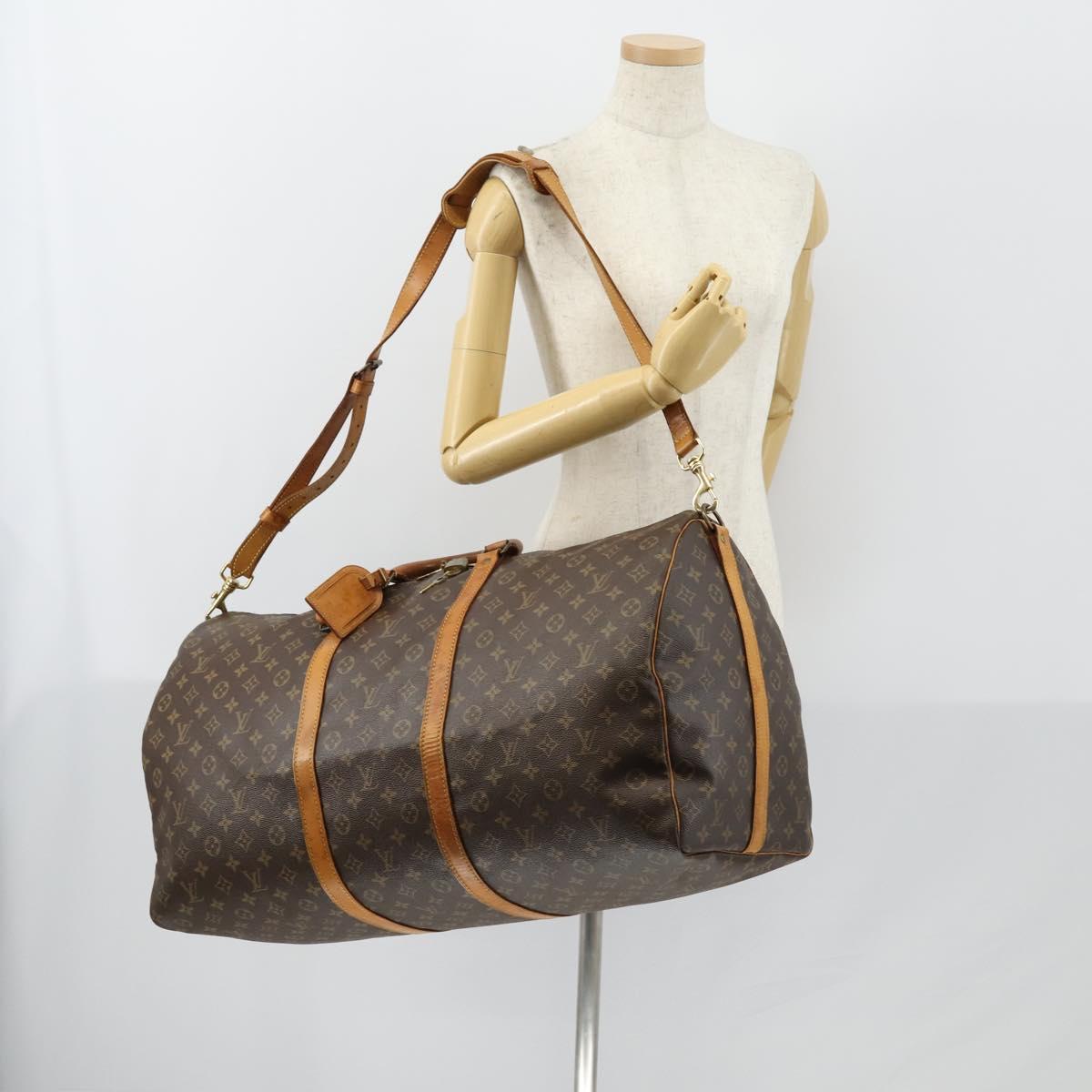 LOUIS VUITTON Monogram Keepall Bandouliere 60 Boston Bag M41412 LV Auth 152328