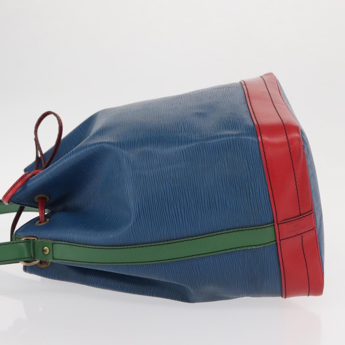 LOUIS VUITTON Epi Tricolor Noe Shoulder Bag Blue Red Green M44082 LV Auth 152330