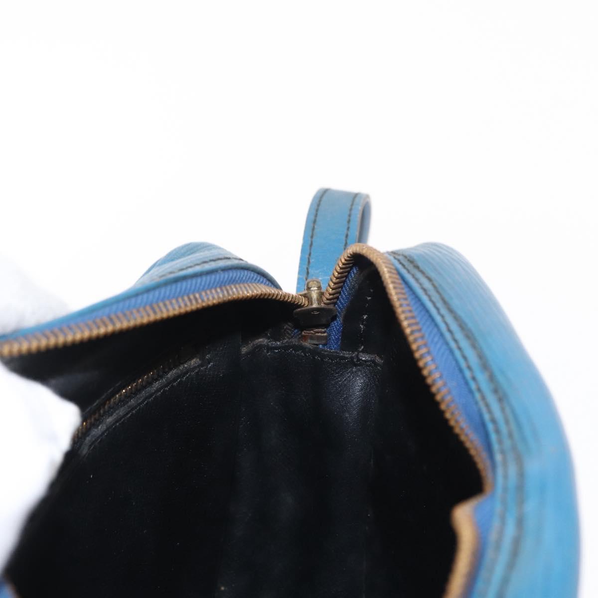 LOUIS VUITTON Epi Jeune Fille MM Shoulder Bag Toledo Blue M52155 LV Auth 152333