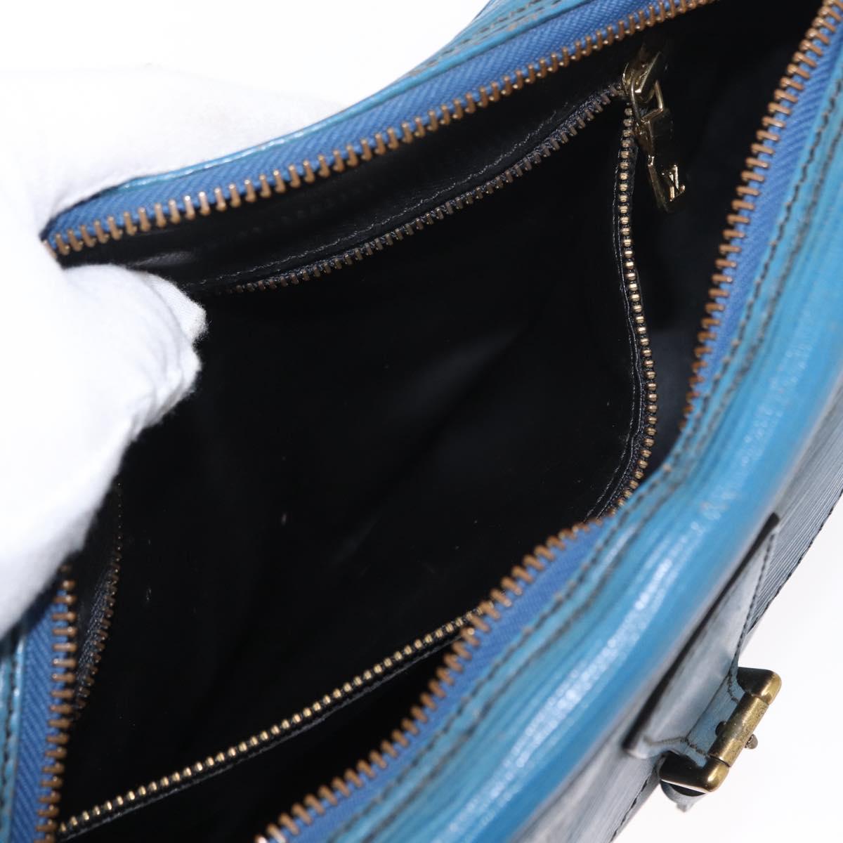 LOUIS VUITTON Epi Jeune Fille MM Shoulder Bag Toledo Blue M52155 LV Auth 152333