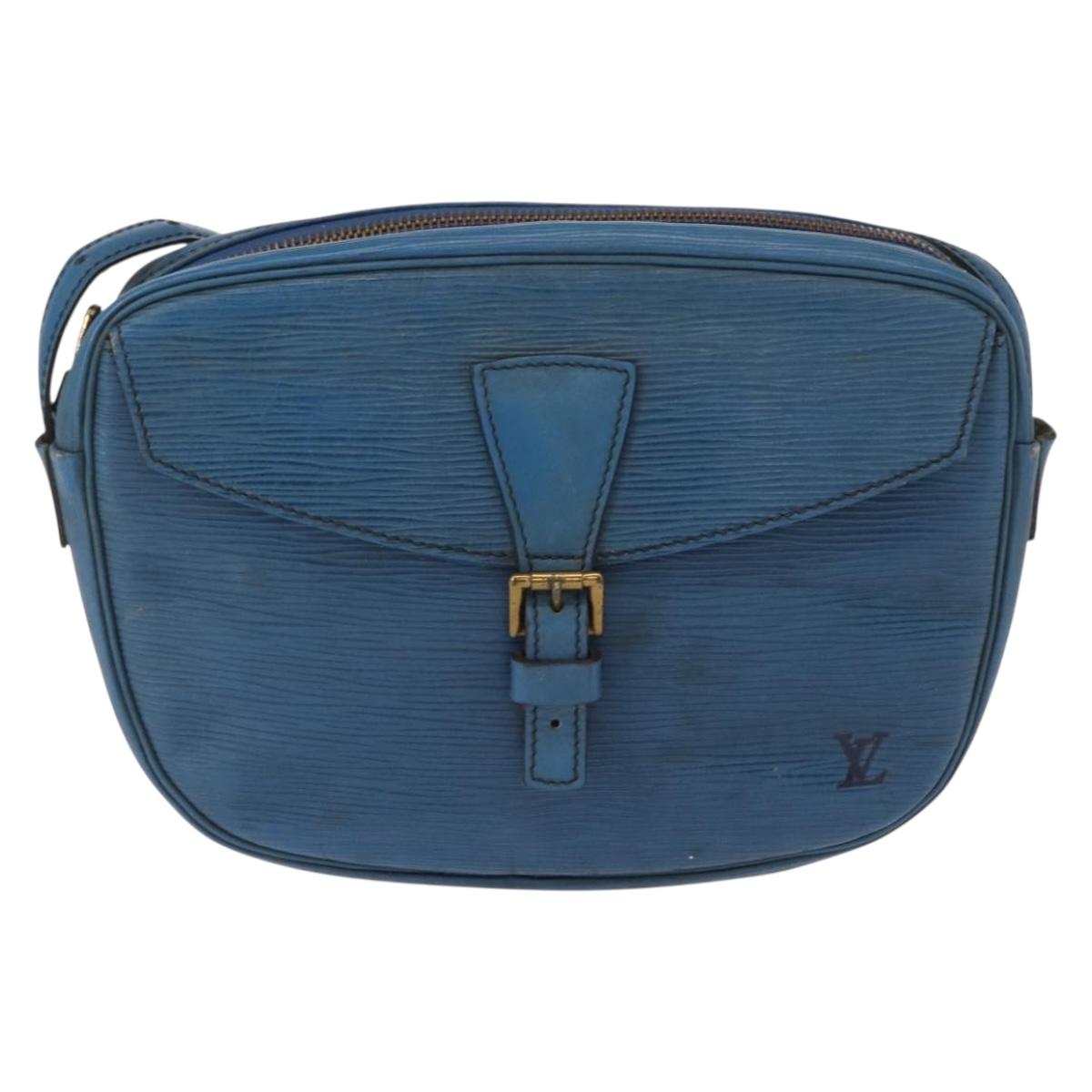 LOUIS VUITTON Epi Jeune Fille MM Shoulder Bag Toledo Blue M52155 LV Auth 152333