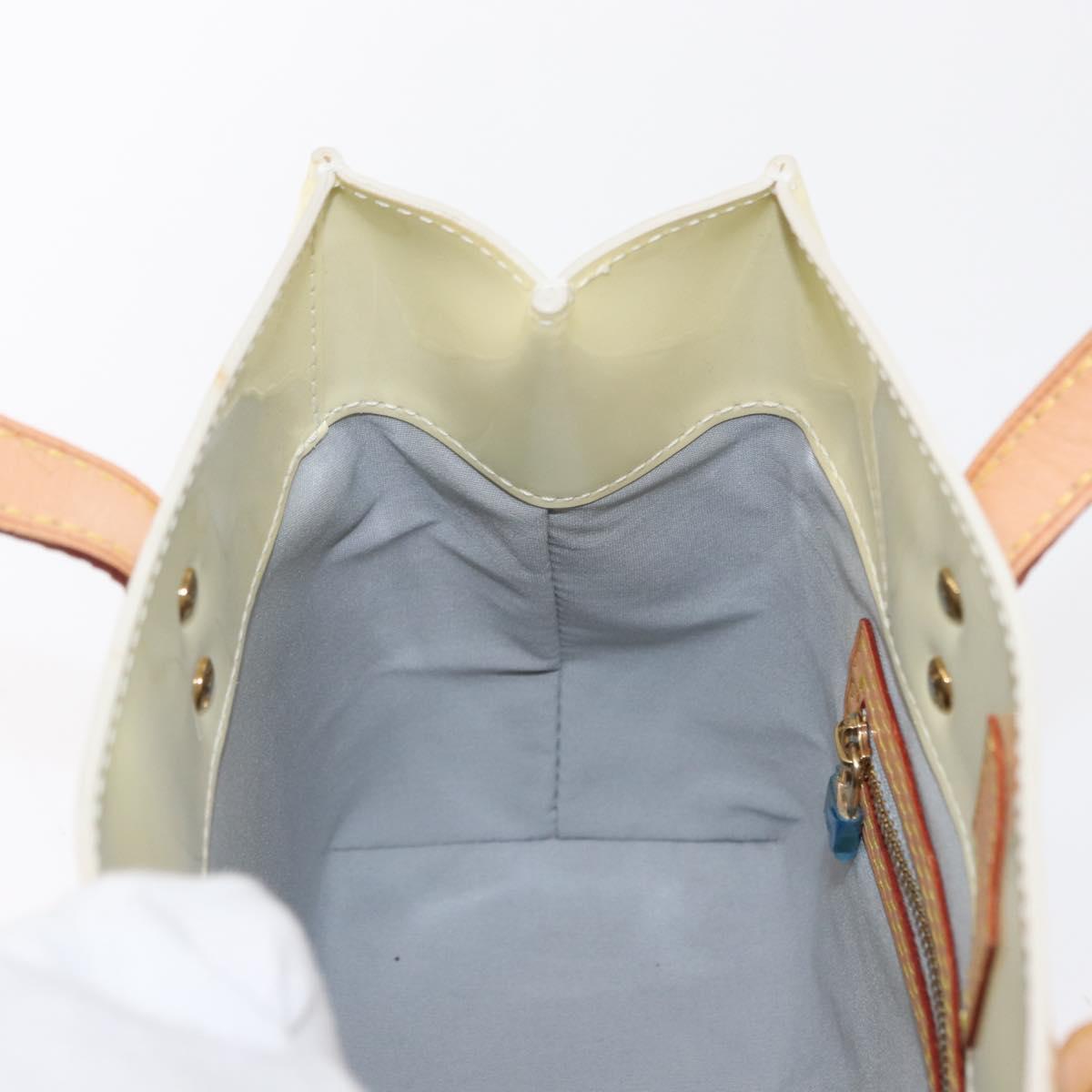 LOUIS VUITTON Monogram Vernis Reade PM Hand Bag Perle M91336 LV Auth 152338