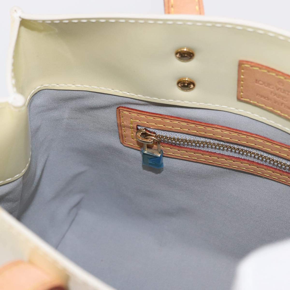 LOUIS VUITTON Monogram Vernis Reade PM Hand Bag Perle M91336 LV Auth 152338