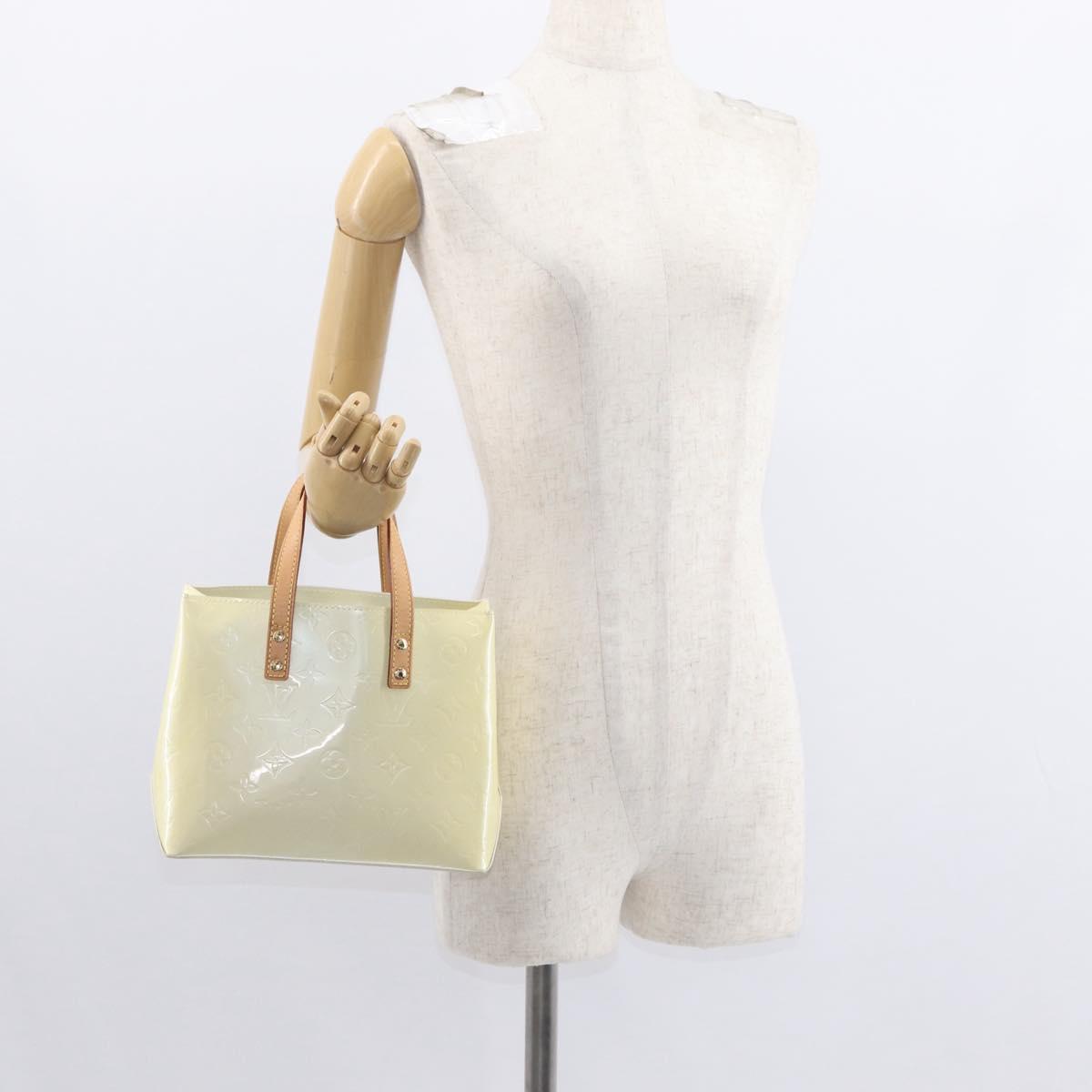 LOUIS VUITTON Monogram Vernis Reade PM Hand Bag Perle M91336 LV Auth 152338