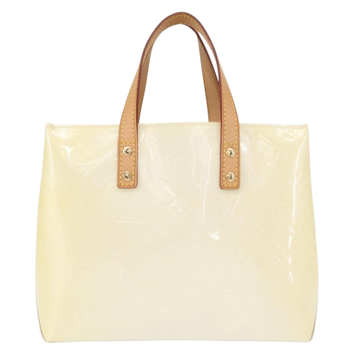 LOUIS VUITTON Monogram Vernis Reade PM Hand Bag Perle M91336 LV Auth 152338