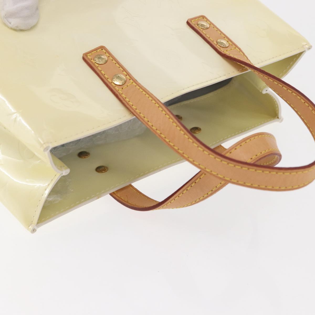 LOUIS VUITTON Monogram Vernis Reade PM Hand Bag Perle M91336 LV Auth 152338