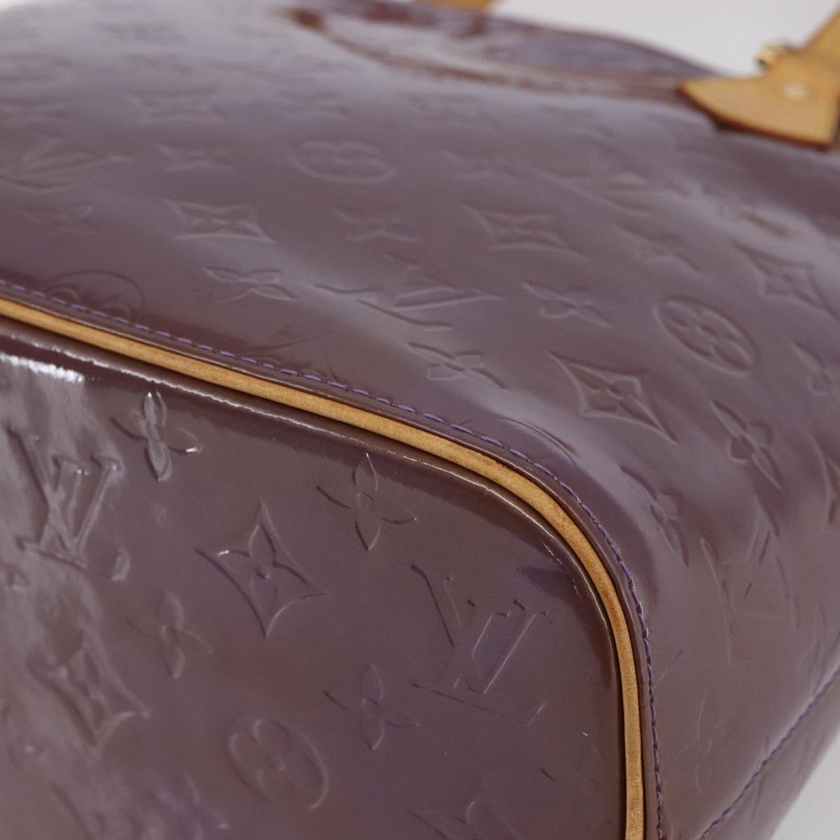 LOUIS VUITTON Monogram Vernis Houston Hand Bag Purple Viole M91093 Auth 152339