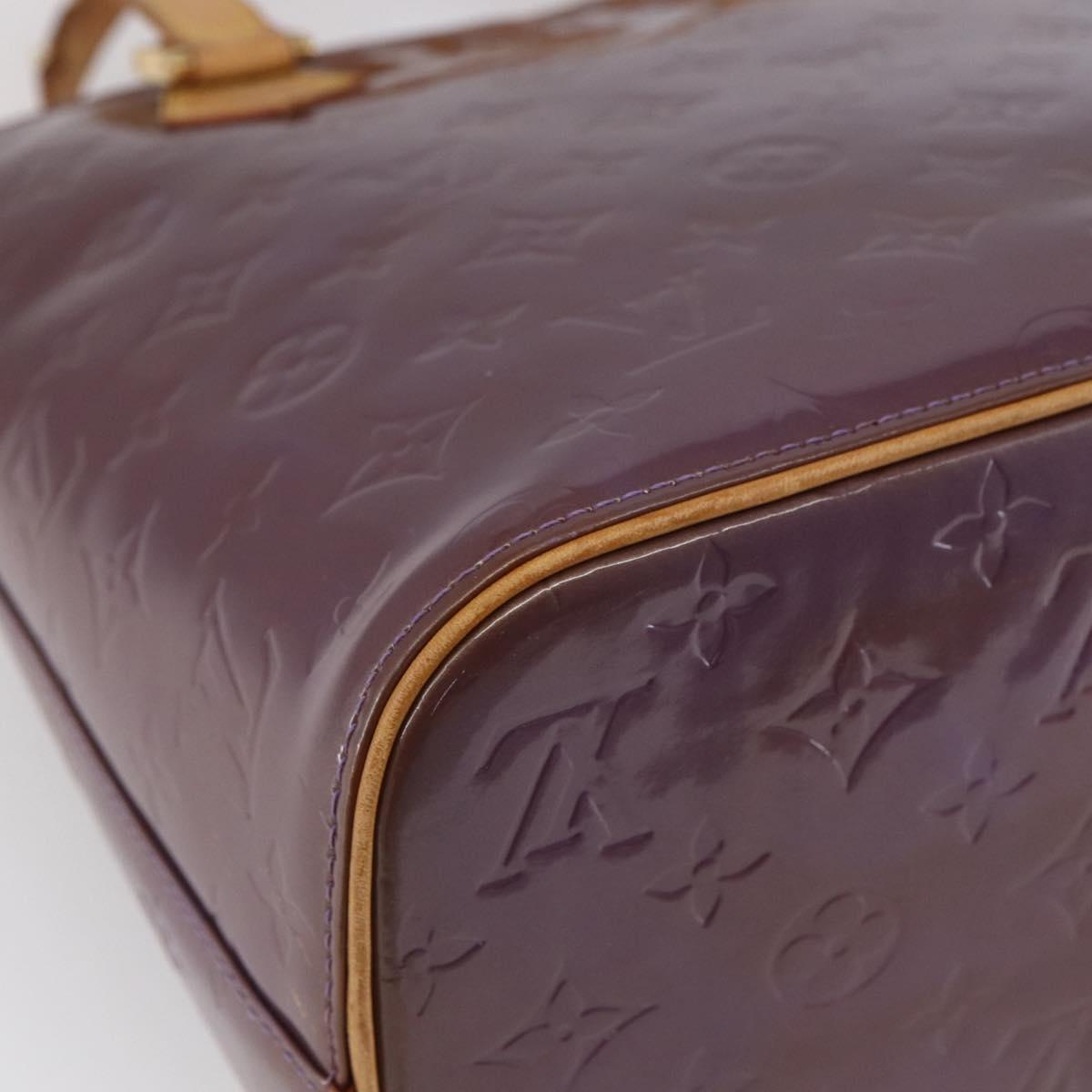 LOUIS VUITTON Monogram Vernis Houston Hand Bag Purple Viole M91093 Auth 152339