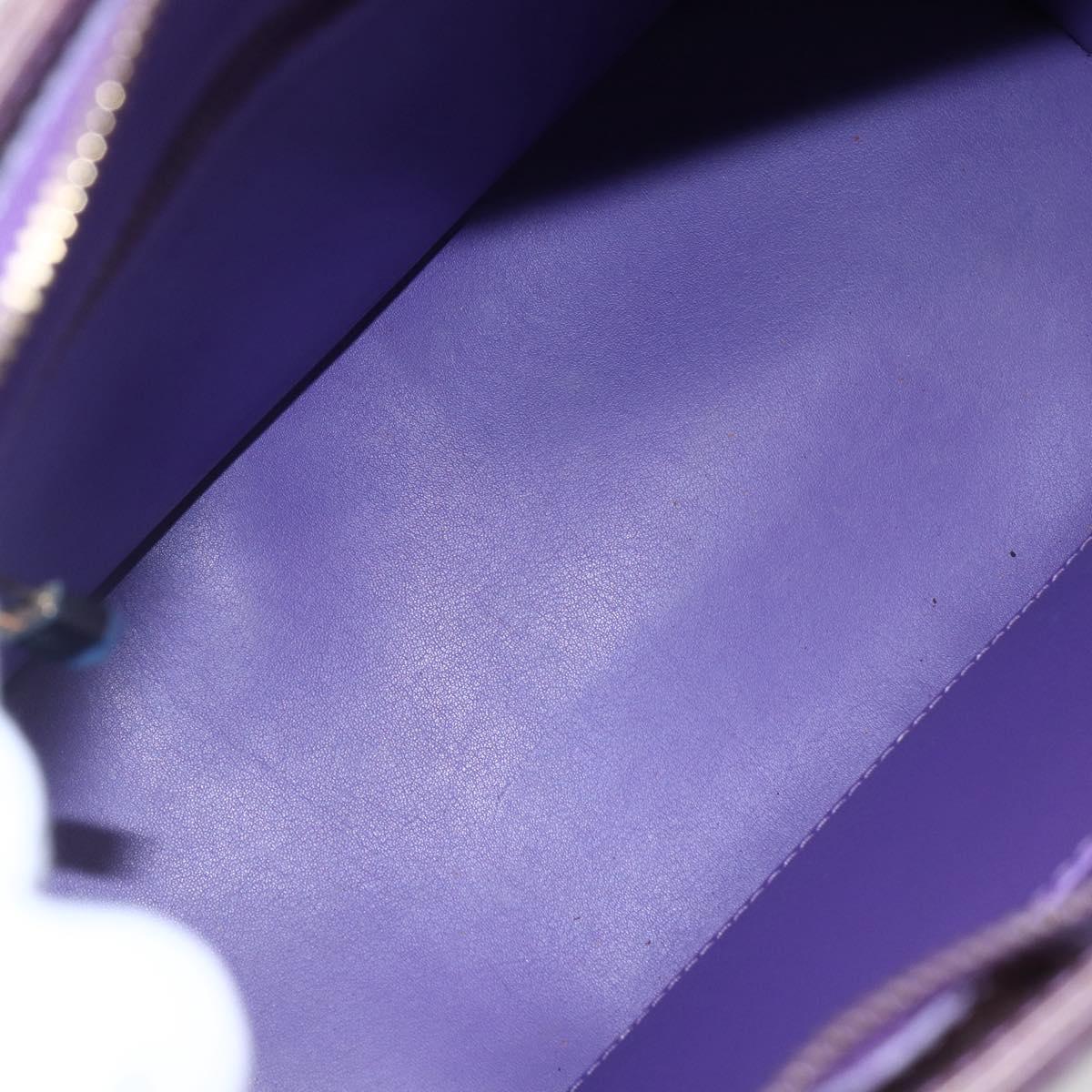 LOUIS VUITTON Monogram Vernis Houston Hand Bag Purple Viole M91093 Auth 152339