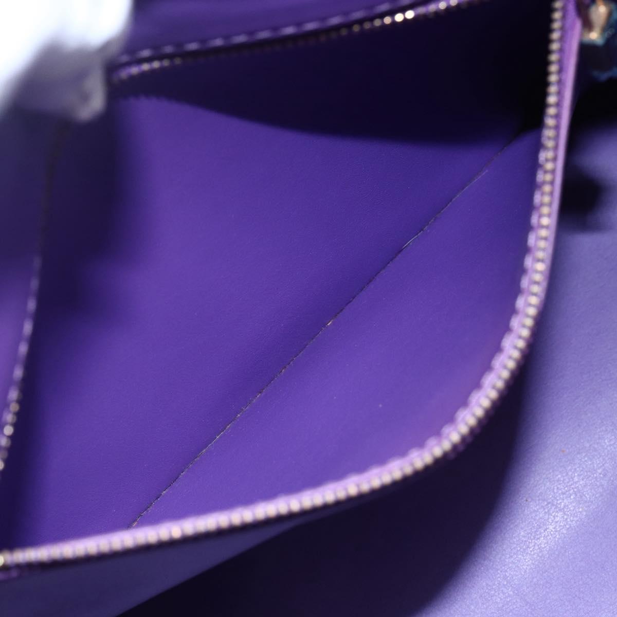 LOUIS VUITTON Monogram Vernis Houston Hand Bag Purple Viole M91093 Auth 152339