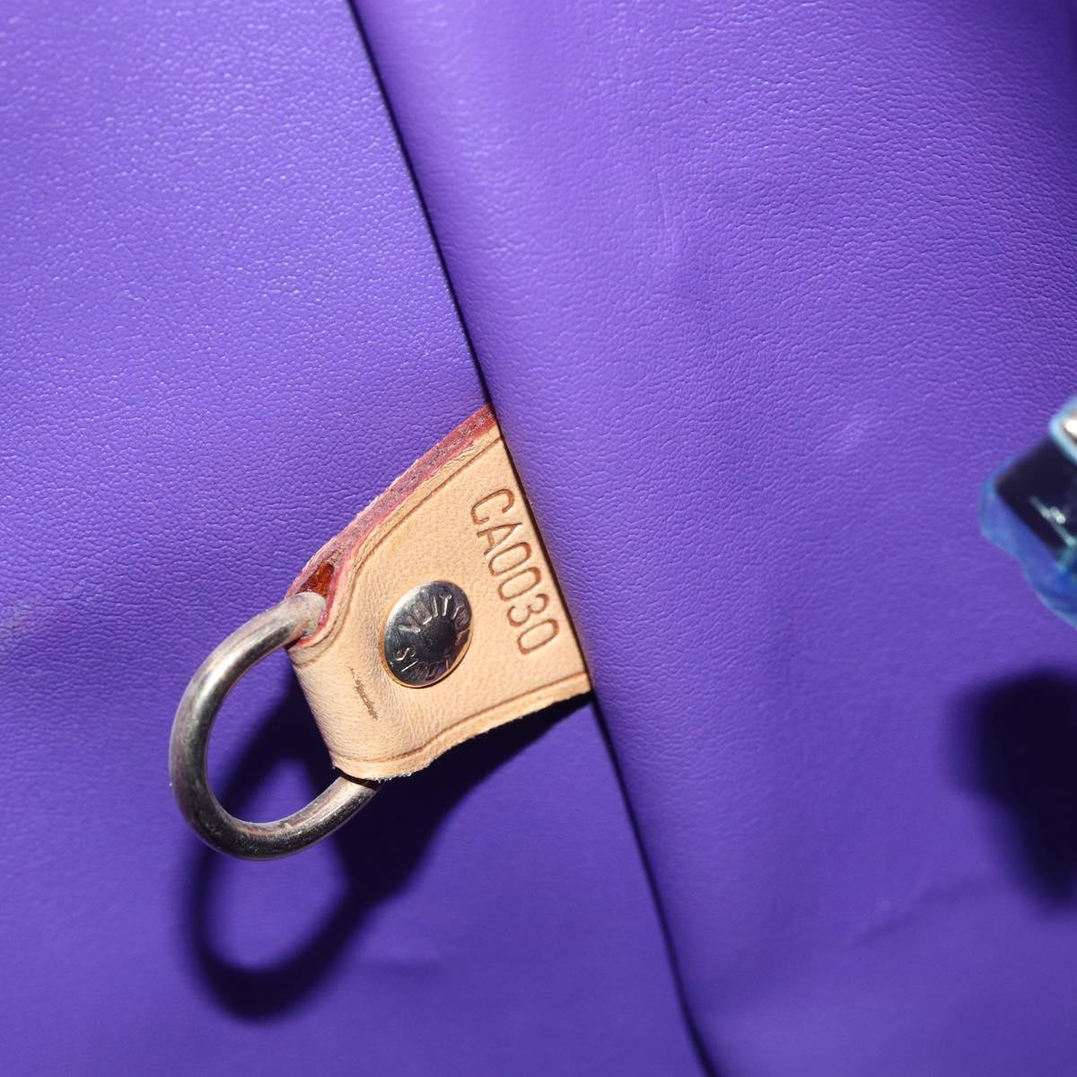 LOUIS VUITTON Monogram Vernis Houston Hand Bag Purple Viole M91093 Auth 152339