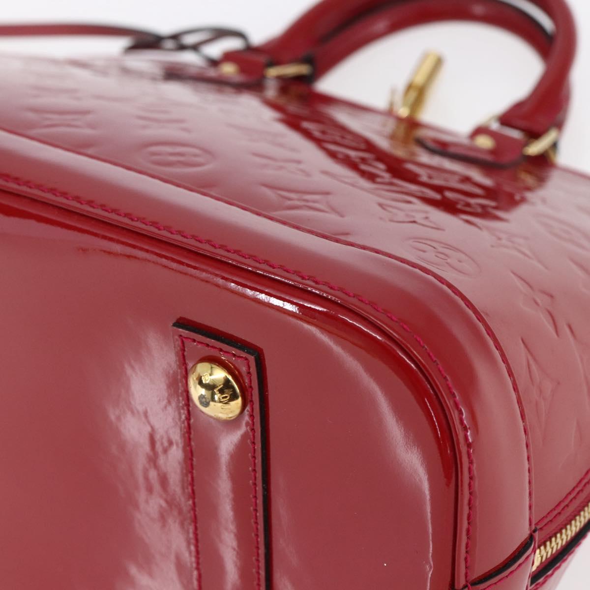 LOUIS VUITTON Monogram Vernis Alma PM Hand Bag Rose Andian M91770 LV Auth 152340