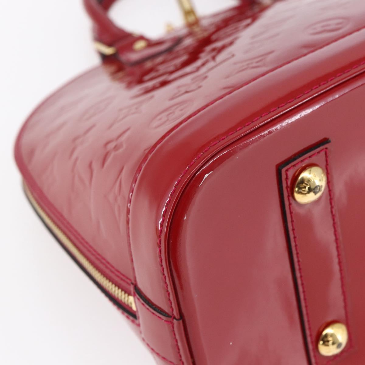 LOUIS VUITTON Monogram Vernis Alma PM Hand Bag Rose Andian M91770 LV Auth 152340