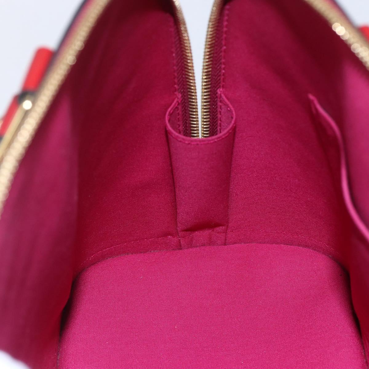 LOUIS VUITTON Monogram Vernis Alma PM Hand Bag Rose Andian M91770 LV Auth 152340