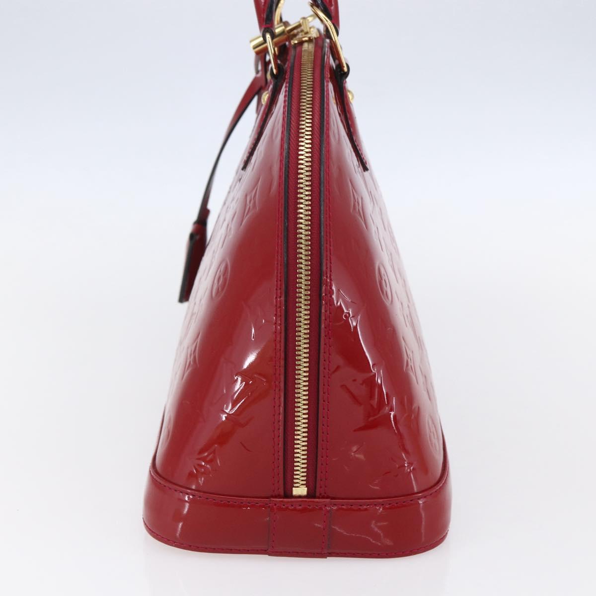 LOUIS VUITTON Monogram Vernis Alma PM Hand Bag Rose Andian M91770 LV Auth 152340