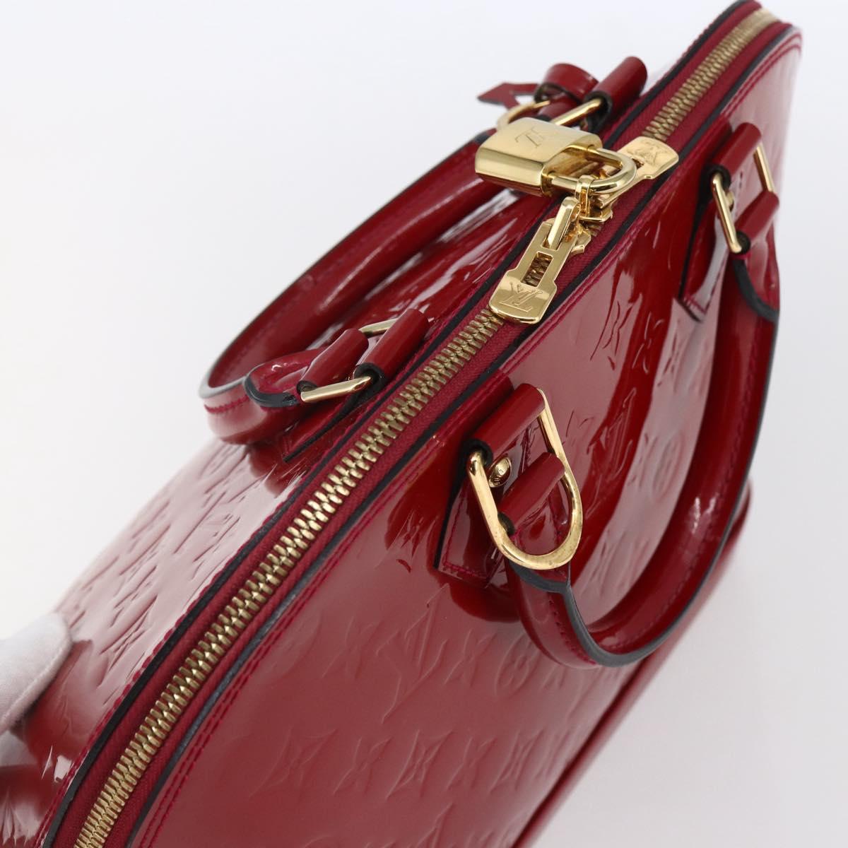 LOUIS VUITTON Monogram Vernis Alma PM Hand Bag Rose Andian M91770 LV Auth 152340