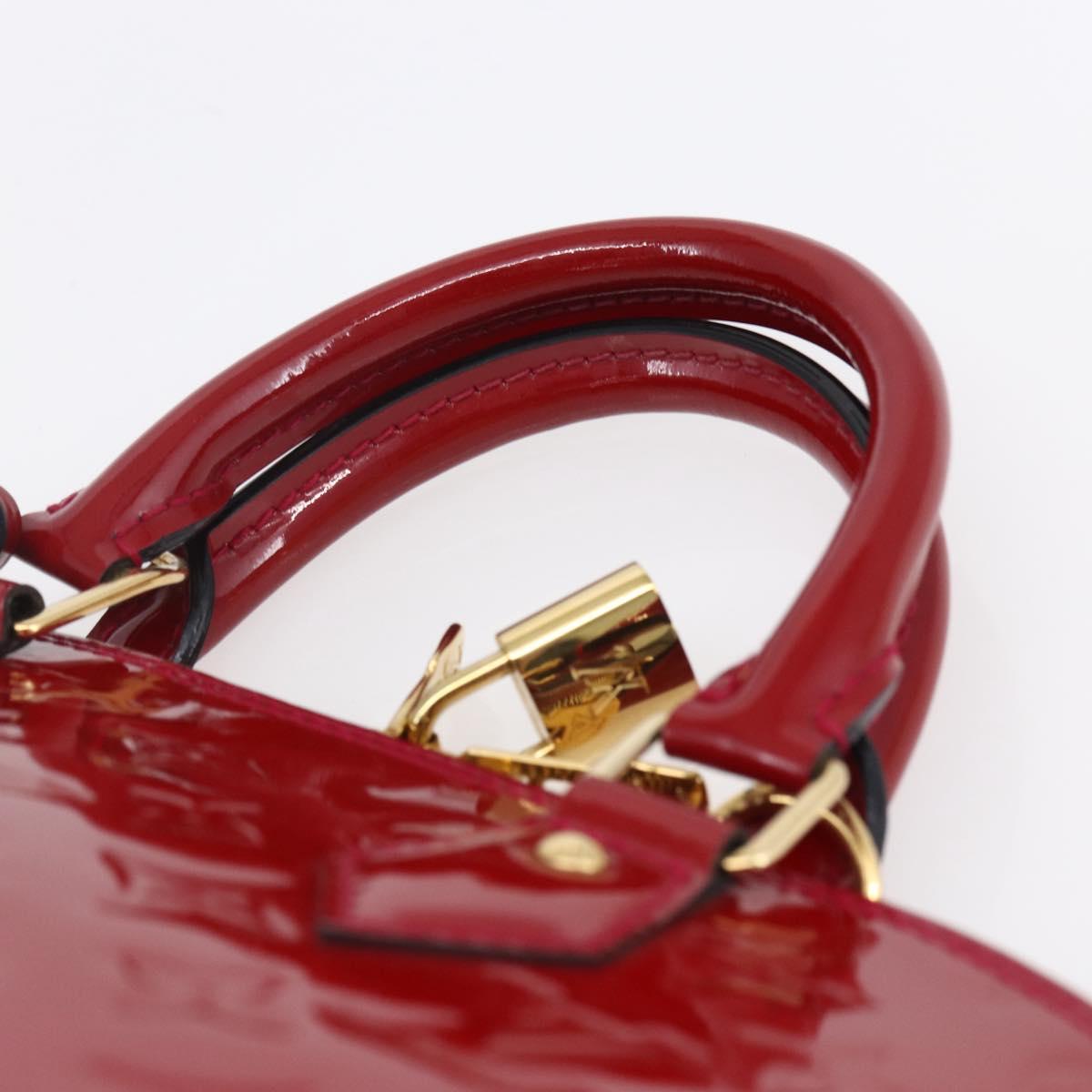 LOUIS VUITTON Monogram Vernis Alma PM Hand Bag Rose Andian M91770 LV Auth 152340