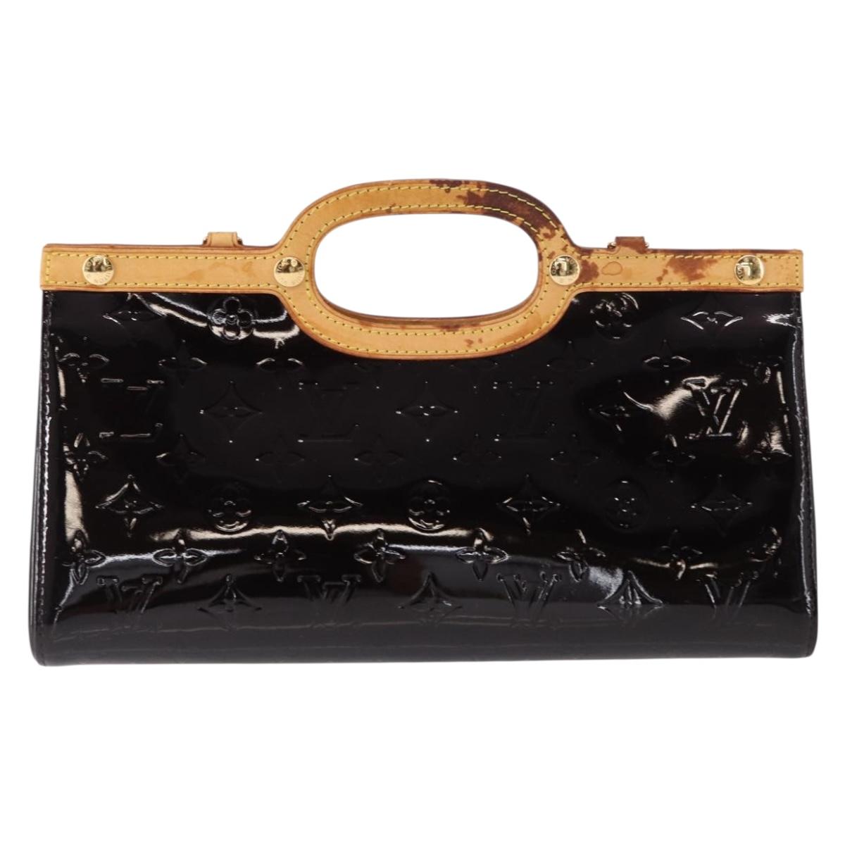 LOUIS VUITTON Monogram Vernis Roxbury Drive Hand Bag Amarante M91995 Auth 152344