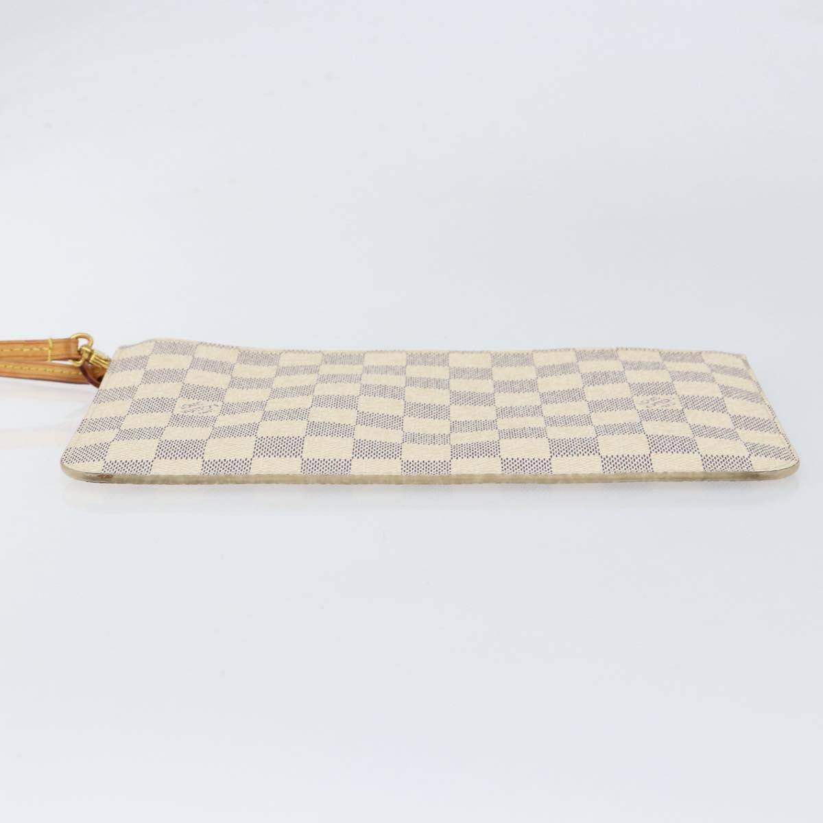 LOUIS VUITTON Damier Azur Neverfull MM Pouch LV Auth 152346