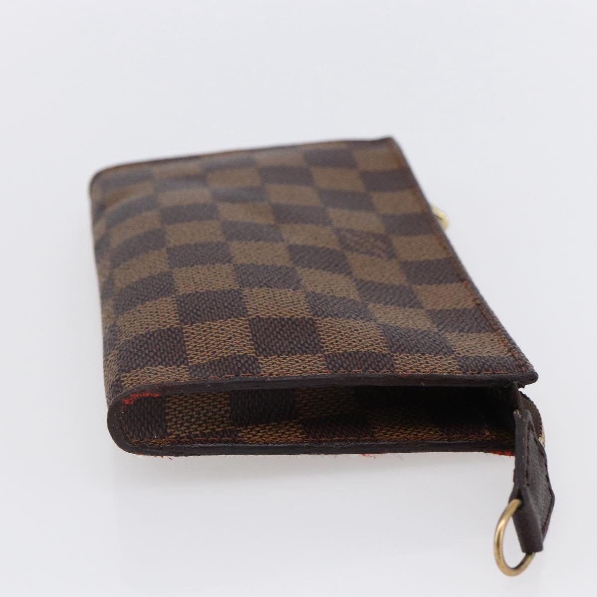 LOUIS VUITTON Damier Ebene Marais Pouch LV Auth 152348