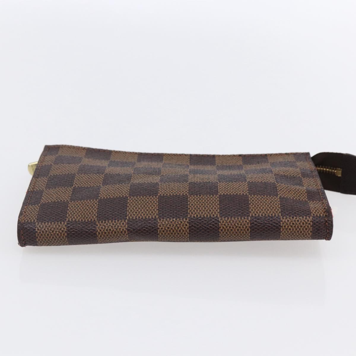 LOUIS VUITTON Damier Ebene Marais Pouch LV Auth 152348