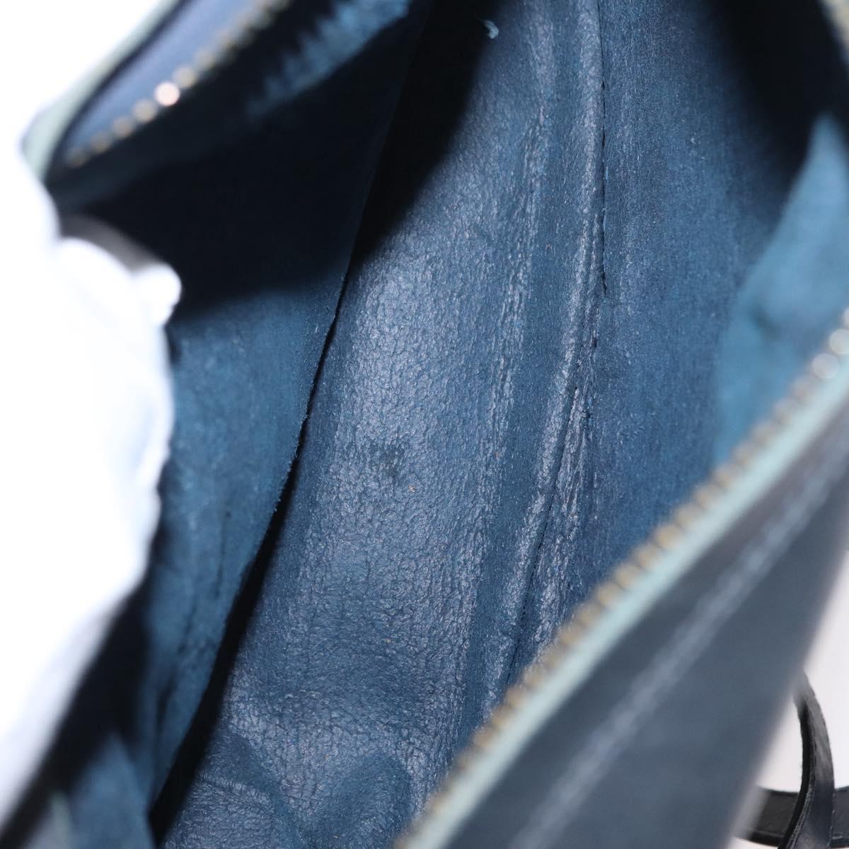 GUCCI GG Supreme Shoulder Bag PVC Leather Navy Gold Auth 152361