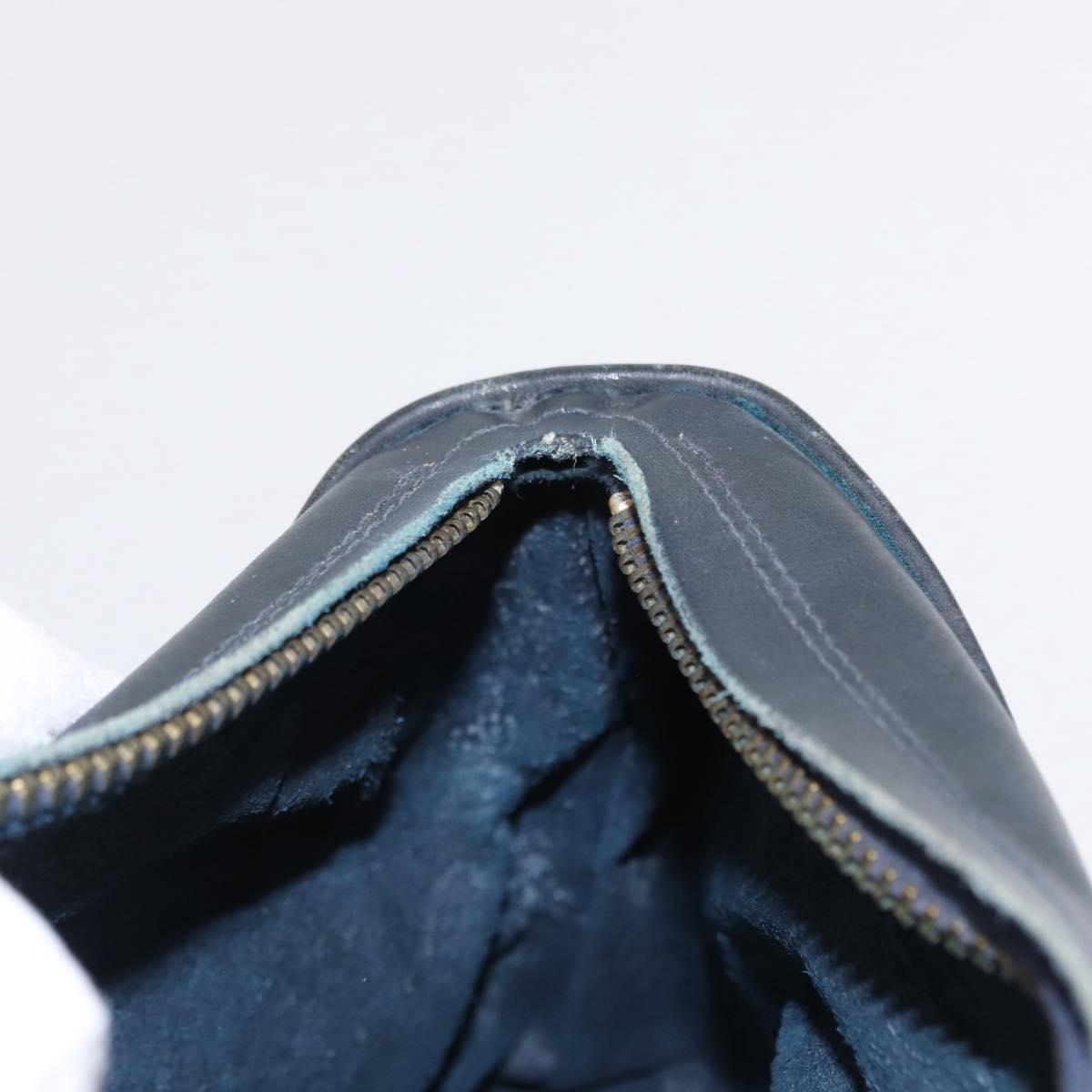 GUCCI GG Supreme Shoulder Bag PVC Leather Navy Gold Auth 152361