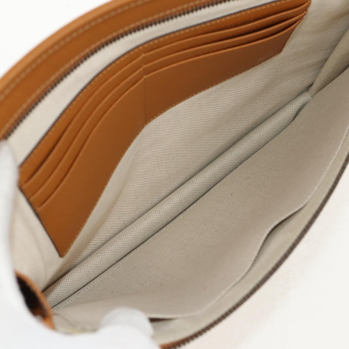 GUCCI GUCCIxDisney GG Supreme Clutch Bag PVC Beige Gold 602552 Auth 152362M