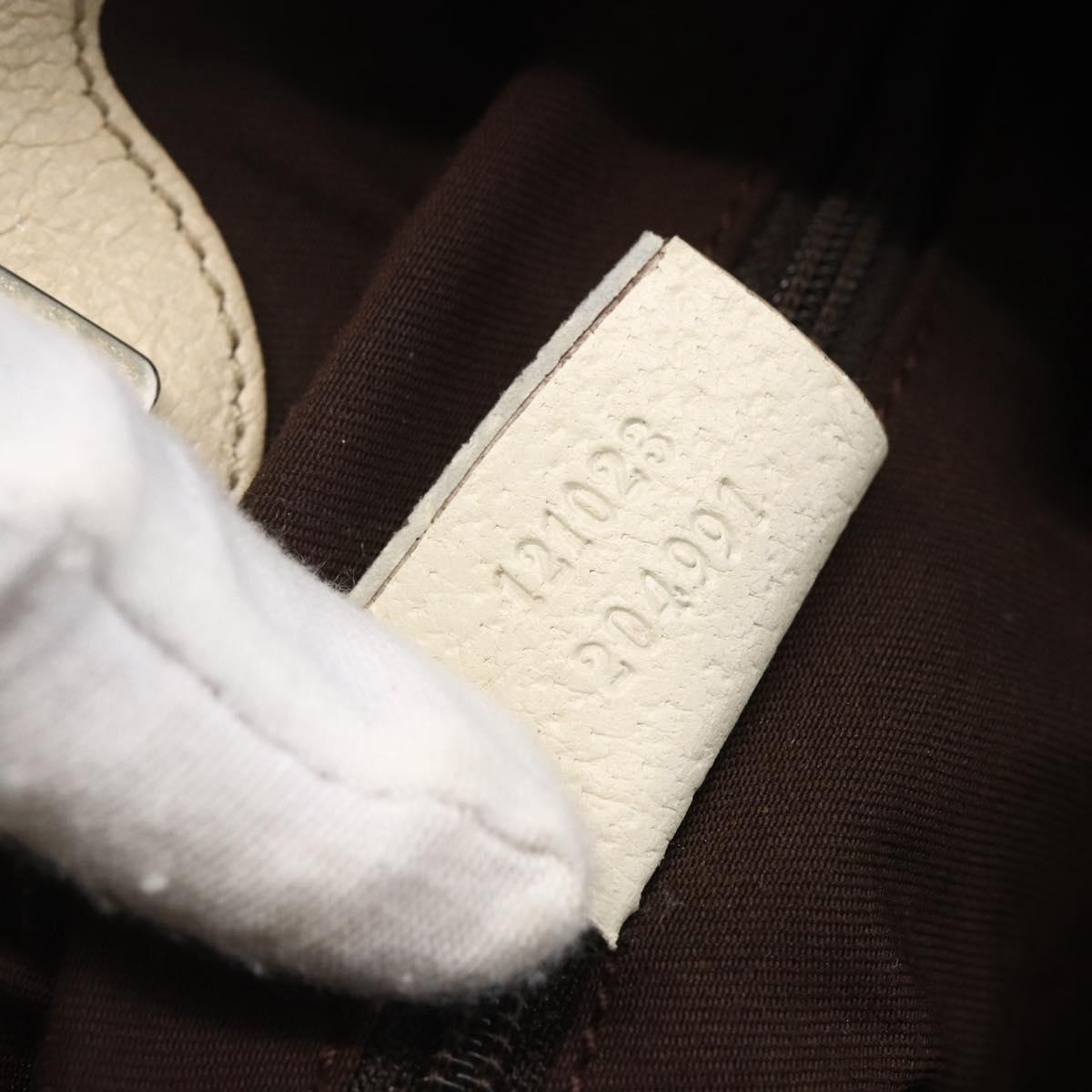 GUCCI GG Canvas Tote Bag Beige Gold Auth 152364