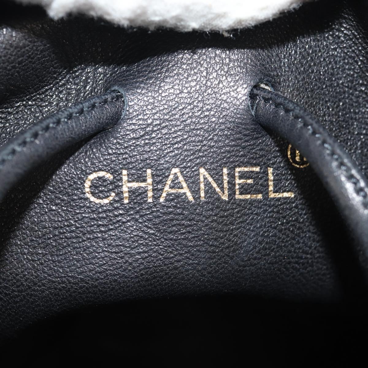 CHANEL Purse Hand Bag Lamb Skin Beige CC Auth 152370V