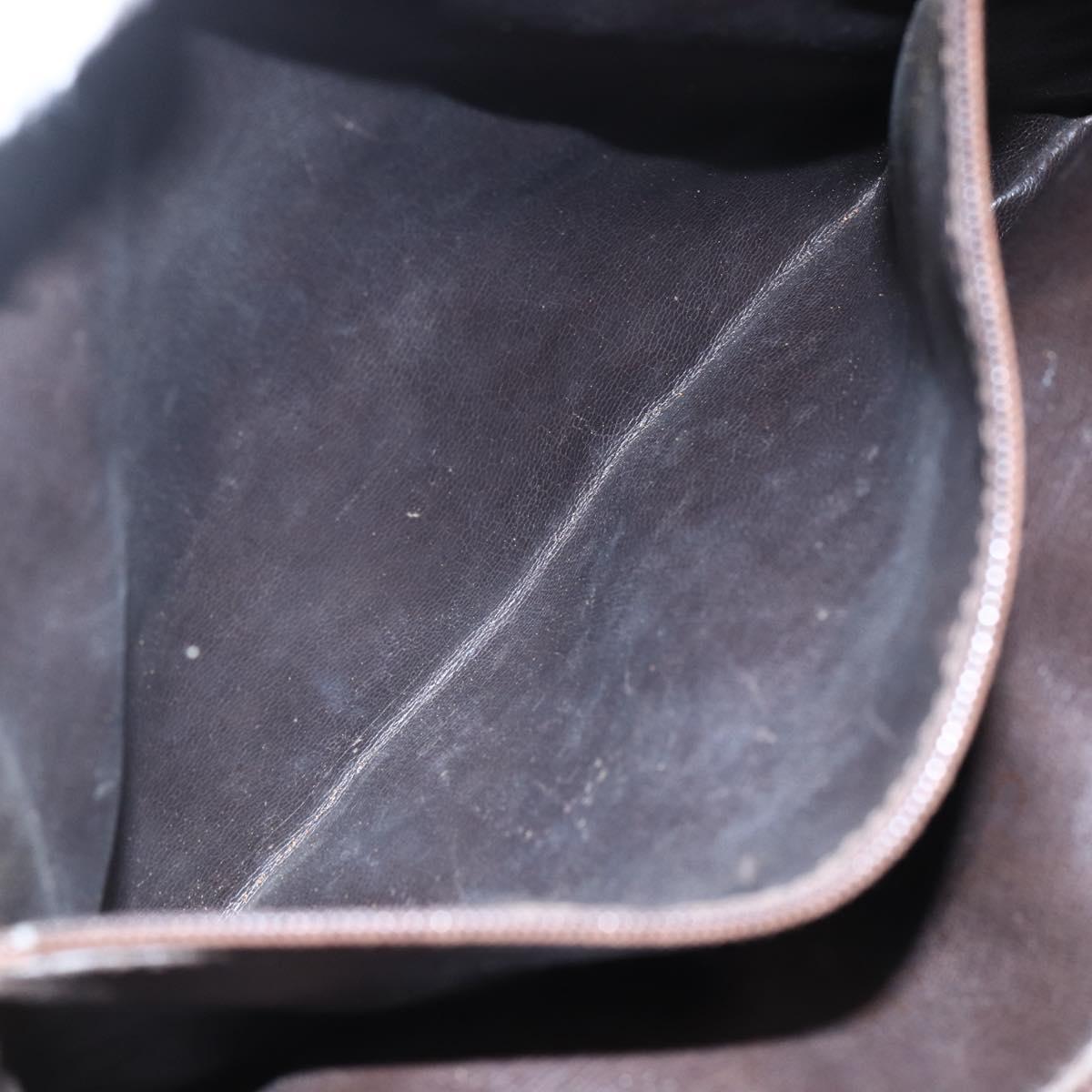 CHANEL Matelasse Chain Shoulder Bag Lamb Skin Brown Gold CC Auth 152374