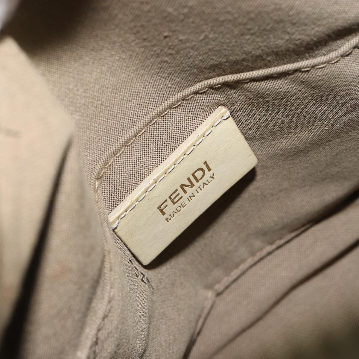 FENDI Zucca Canvas Hand Bag PVC Multicolor Gold Auth 152378V