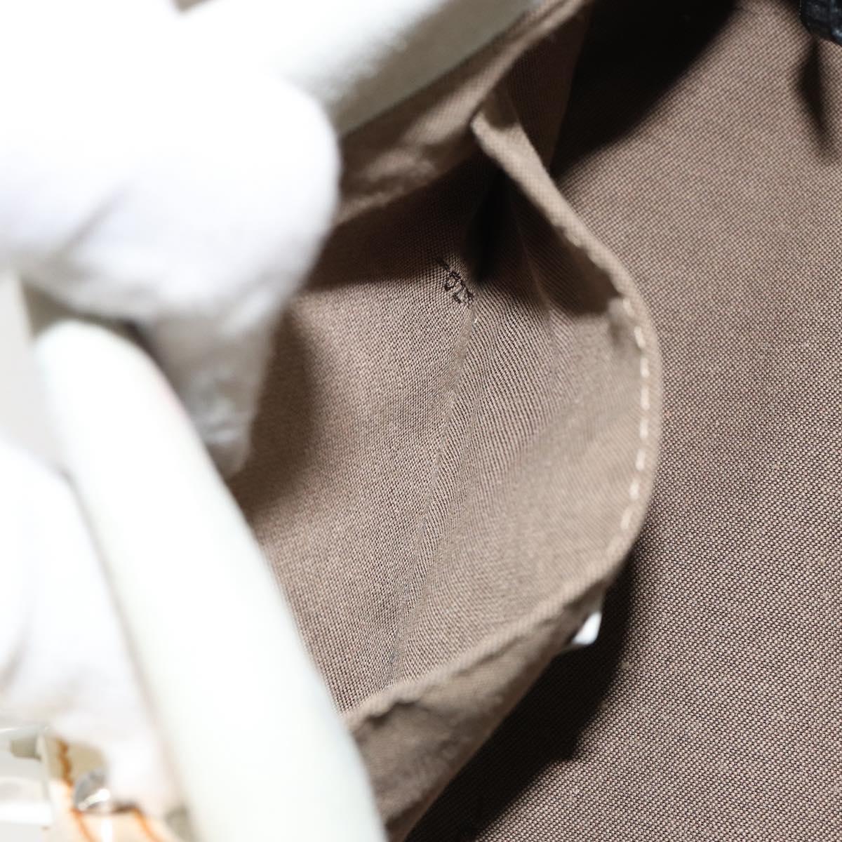 FENDI Mamma Baguette Shoulder Bag Enamel Beige Auth 152380