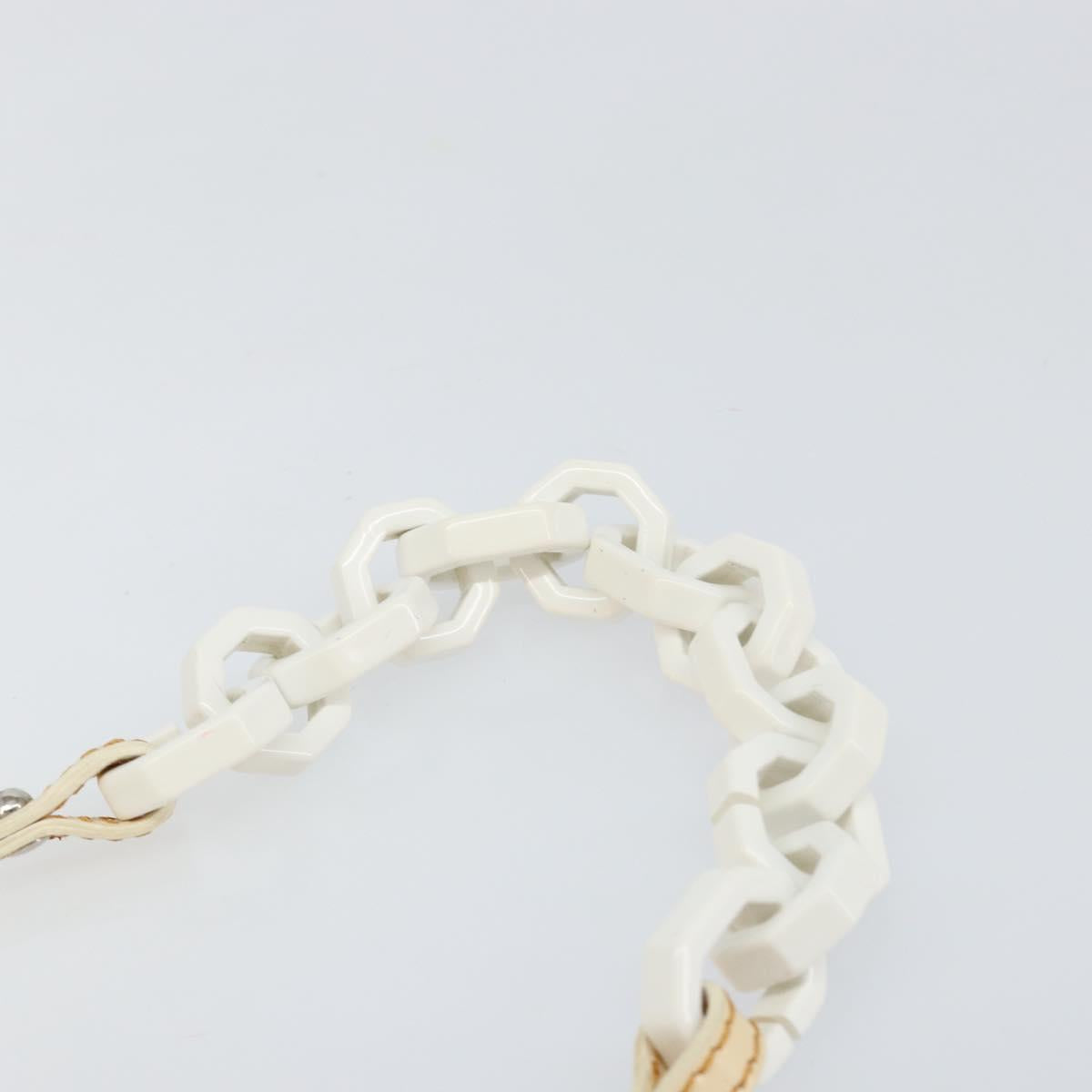 FENDI Mamma Baguette Shoulder Bag Enamel Beige Auth 152380