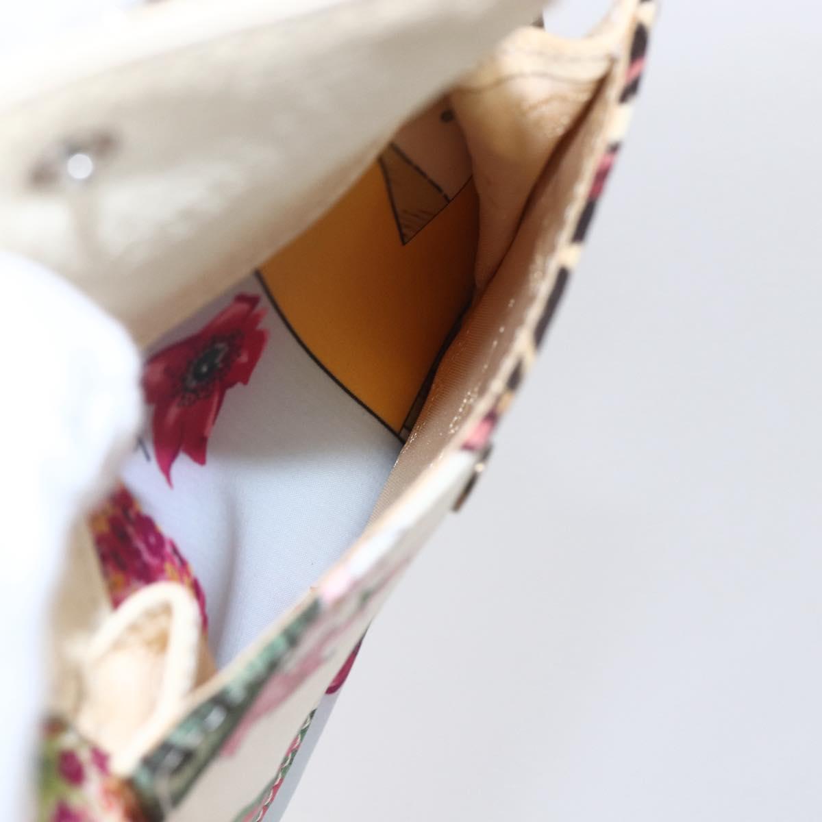 Salvatore Ferragamo Gancini Bag Nylon Leather Multicolor Silver Auth 152387