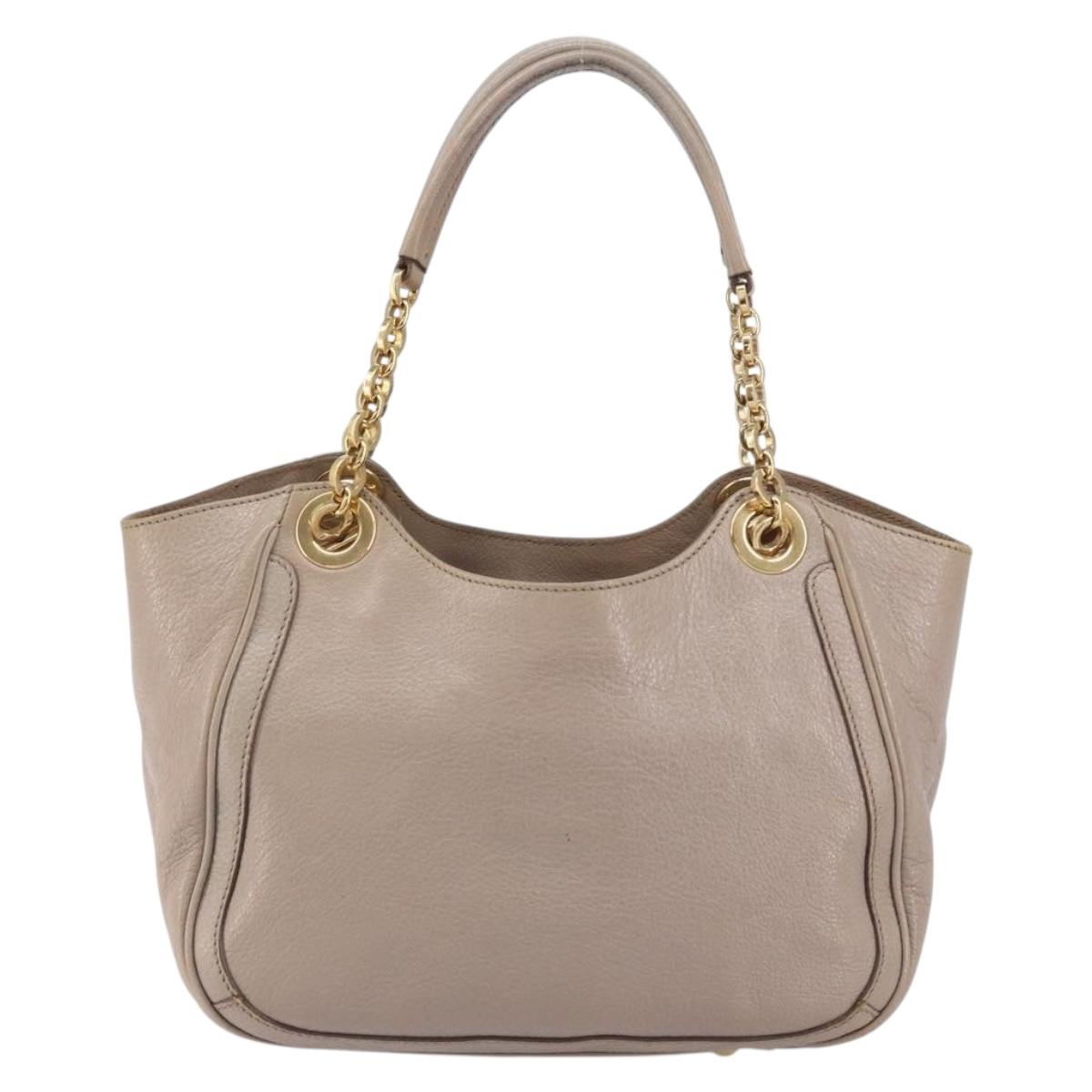 Salvatore Ferragamo Hand Bag Leather Pink Gold Auth 152388