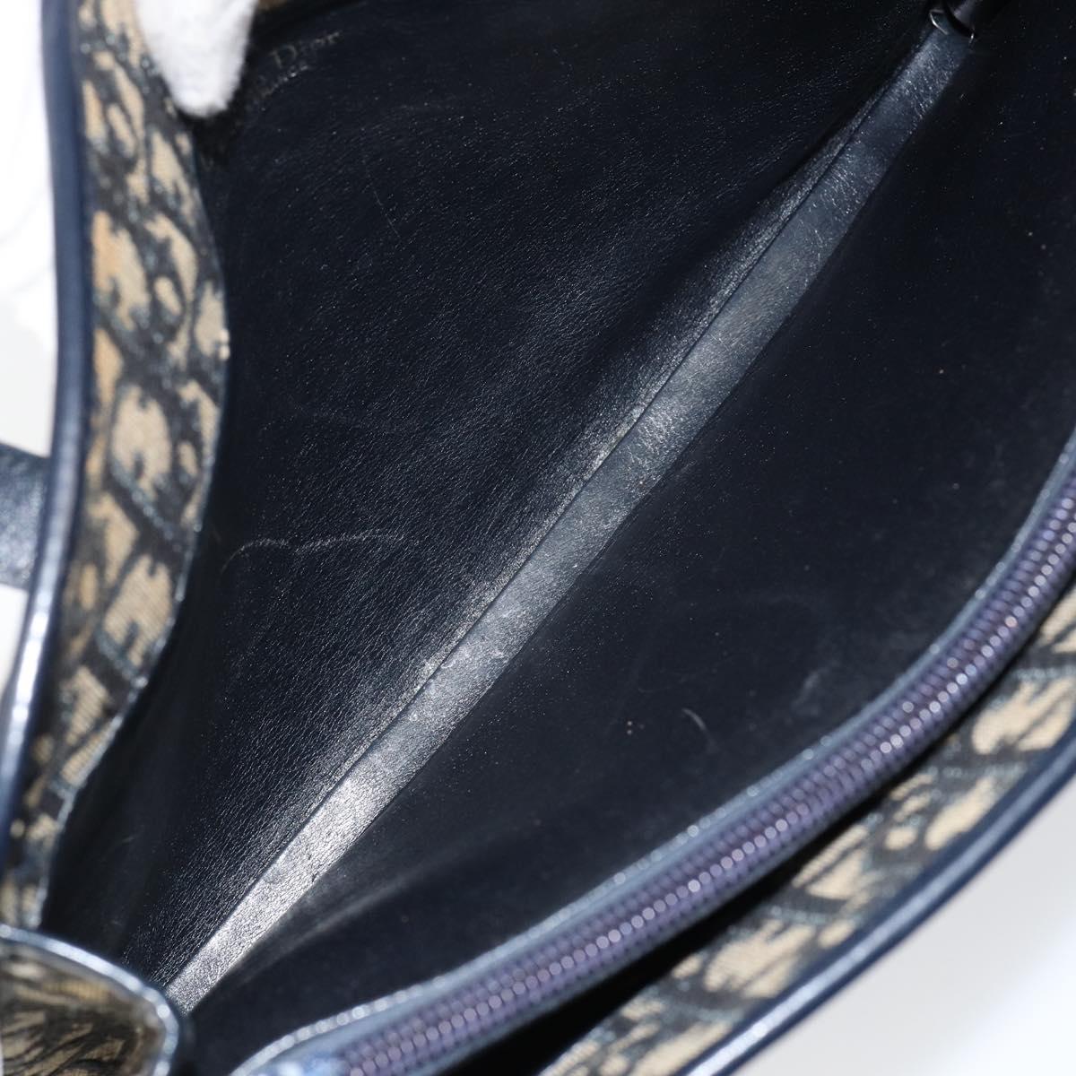 Christian Dior Trotter Canvas Hand Bag Navy Auth 152392