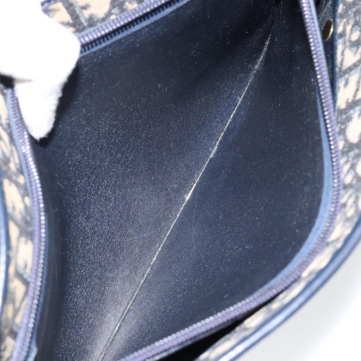 Christian Dior Trotter Canvas Hand Bag Navy Auth 152392