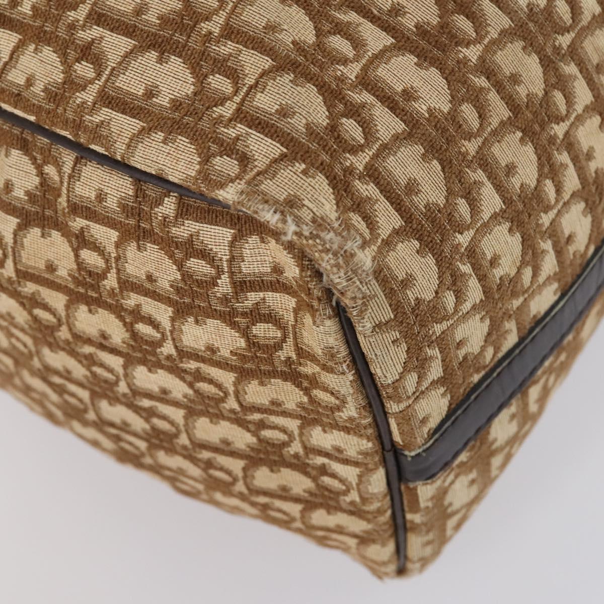 Christian Dior Trotter Canvas Boston Bag Brown Auth 152393