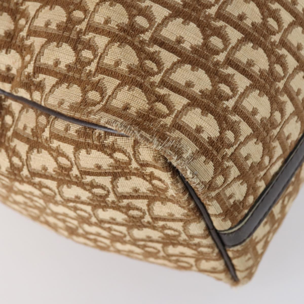 Christian Dior Trotter Canvas Boston Bag Brown Auth 152393