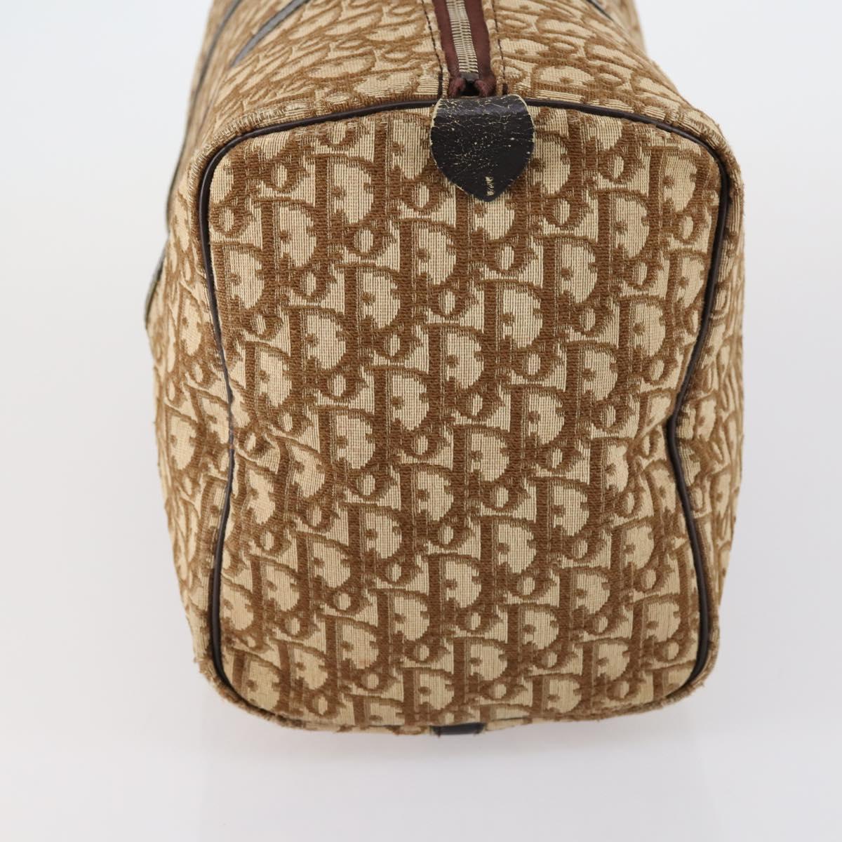 Christian Dior Trotter Canvas Boston Bag Brown Auth 152393
