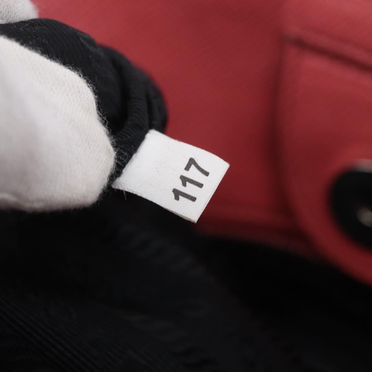 PRADA Tote Bag Leather 2way Pink Silver Auth 152397