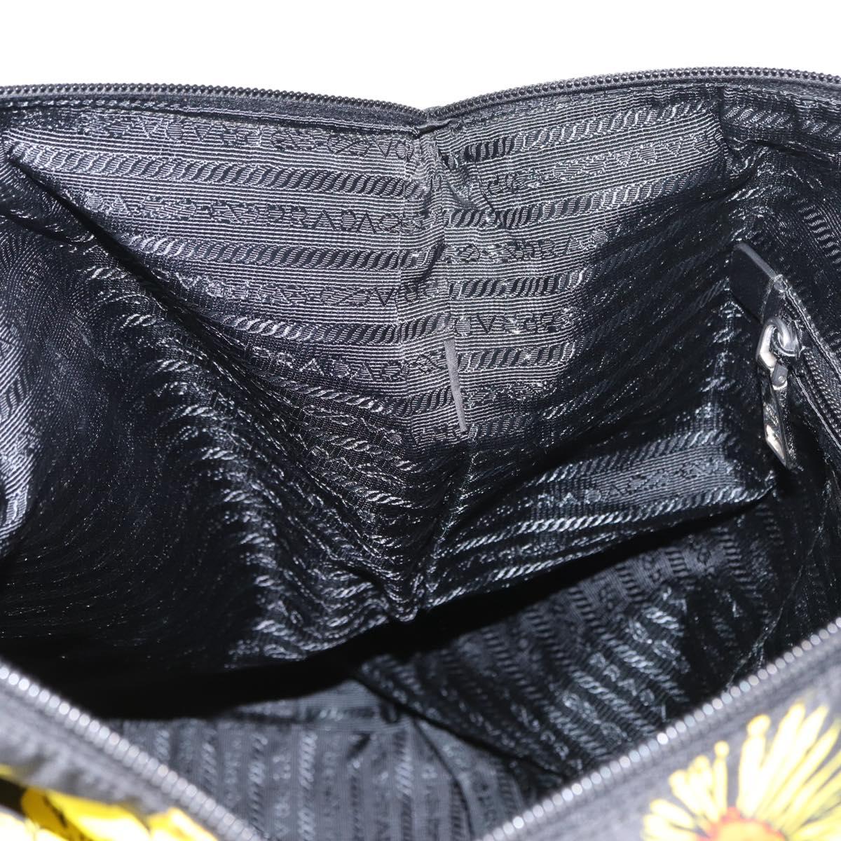 PRADA Tote Bag Nylon 2way Yellow Silver Auth 152402