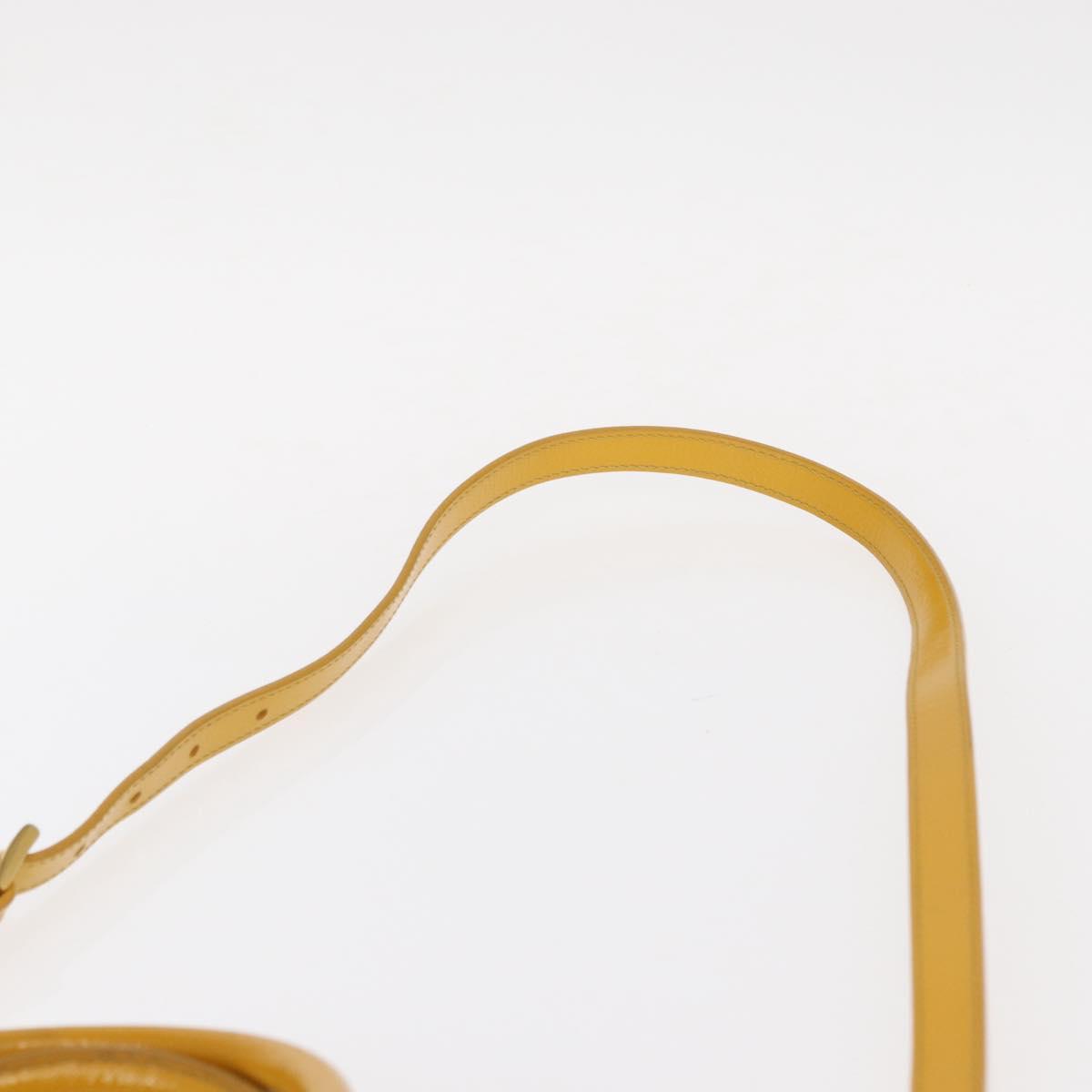 PRADA Hand Bag Safiano leather 2way Yellow Gold Auth 152405